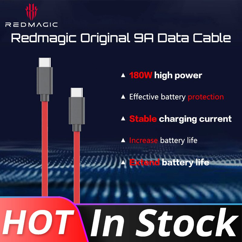 Nubia RedMagic Type-C to Type-C 6A/9A Gaming Date Cable PA1008 ความยาว 1 ม. สําหรับ redmagic 8 Pro/8 Pro +