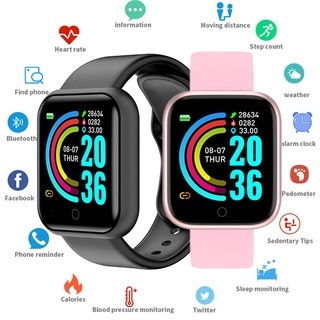 สมาร์ทวอท์ช Y68 บลูทูธสมาร์ทนาฬิกากันน้ําฟิตเนส Tracker SmartWatch