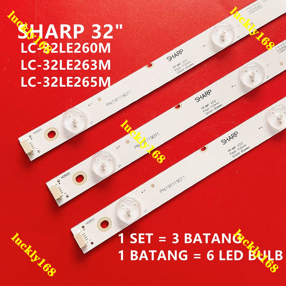 หลอดไฟแบ็คไลท์ทีวี LED LC-32LE260M LC-32LE260M LC-32LE263M SHARP 32 นิ้ว LC-32LE260 1 ชุด