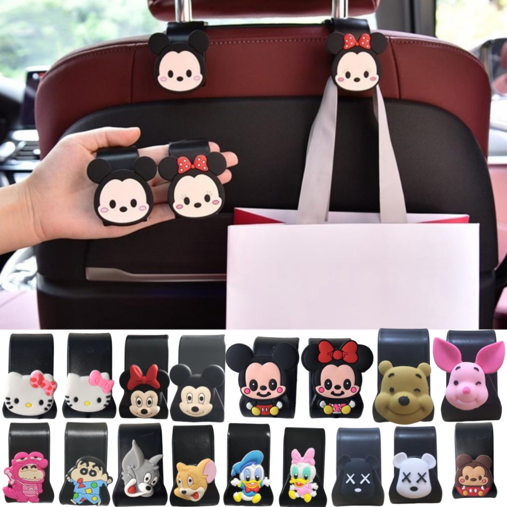 【พร้อมส่ง】1pcs ตะขอเก็บของ สำหรับติดเบาะรถยนต์ รถบรรทุก ตะขอแขวนในรถ เบาะหลัง ลายการ์ตูนน่ารัก ขนาดเล็ก ไดโนเสาร์