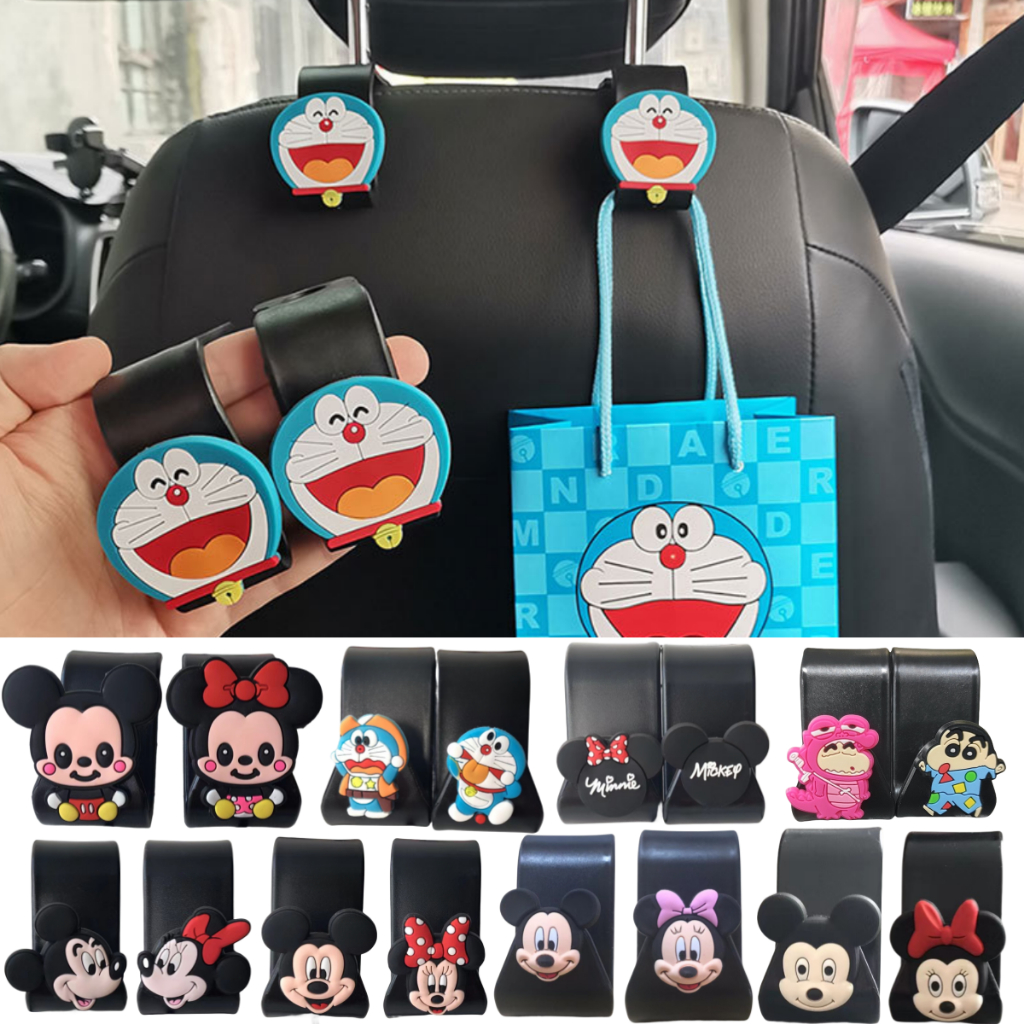 ตะขอแขวนกระเป๋าเป้สะพายหลัง ติดพนักพิงศีรษะ ที่นั่งรถยนต์ 2 แพ็ค