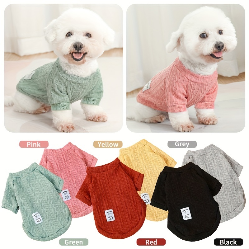 เสื้อกันหนาว ผ้าขนสัตว์ น่ารัก เหมาะกับฤดูใบไม้ร่วง และฤดูหนาว สําหรับสัตว์เลี้ยง สุนัข แมว มีให้เลือกหลายสี เสื้อหมา