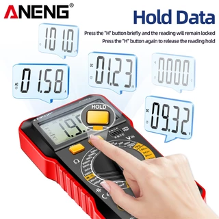 มัลติมิเตอร์แบบดิจิตอล ANENG SZ304 หนึ่งชุด, True RMS 2000 นับเครื่องทดสอบมือถือพร้อม NCV สําหรับการวัดไฟฟ้า