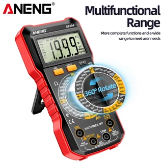 มัลติมิเตอร์แบบดิจิตอล ANENG SZ304 หนึ่งชุด, True RMS 2000 นับเครื่องทดสอบมือถือพร้อม NCV สําหรับการวัดไฟฟ้า
