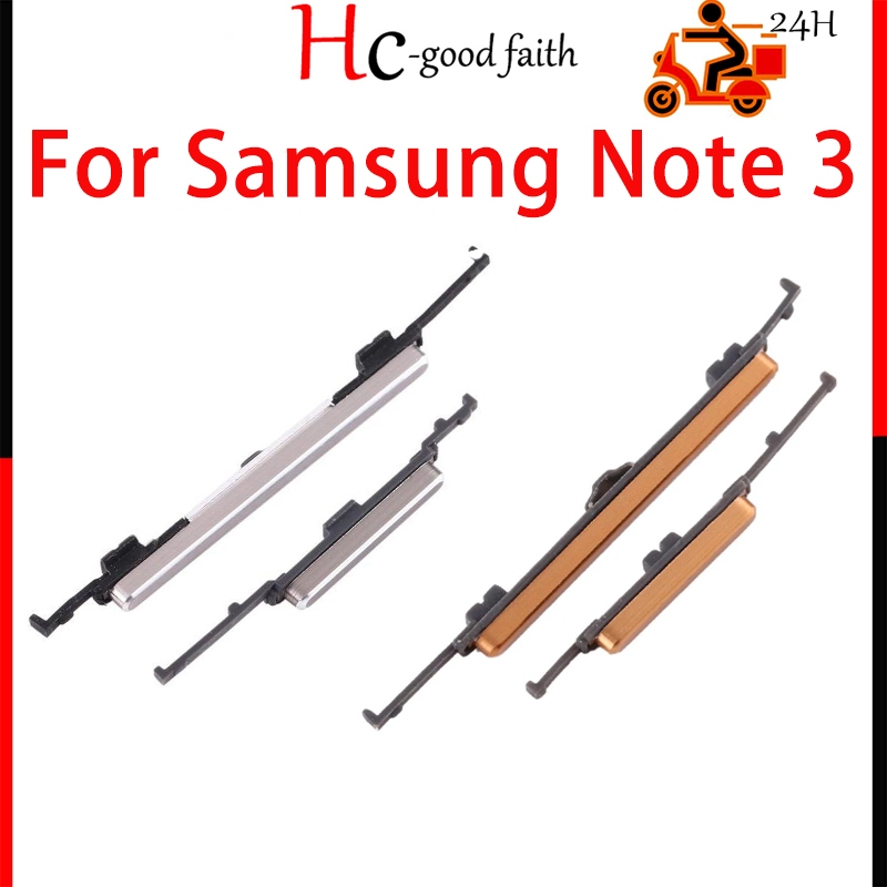 ใหม่ ปุ่มพาวเวอร์ ปุ่มปรับระดับเสียง ด้านข้าง แบบเปลี่ยน สําหรับ Samsung Galaxy Note 3 N9005 N900 N9