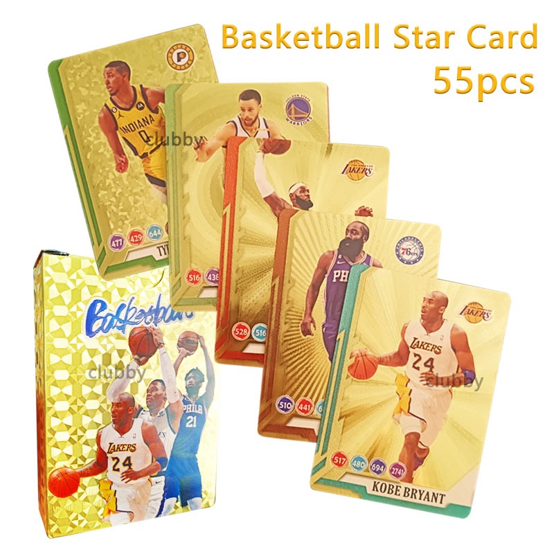 55ชิ้น NBA บาสเกตบอล ดาว การ์ด Basketball Kobe Bryant James Cards คอลเลกชั่นของขวัญสำหรับแฟนๆ
