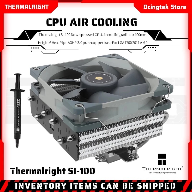 Thermalright SI-100 หม้อน้ําระบายความร้อน CPU ท่อทองแดงบริสุทธิ์ 6 ท่อ 100 มม. AGHPIII สําหรับ Intel LGA1700 115X 1200 2011 AM4 AM5