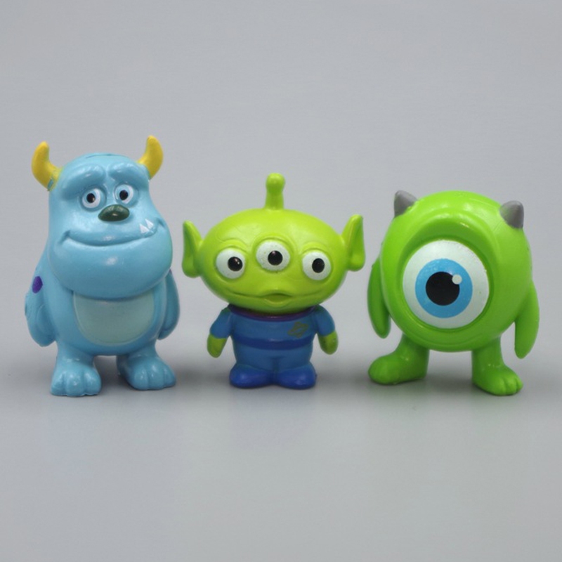 โมเดลฟิกเกอร์ PVC รูปการ์ตูนดิสนีย์ มอนสเตอร์ มหาวิทยาลัย James P Sullivan Mike Wazowski Alien Q Version ของเล่นสําหรับเด็ก 1 ชิ้น