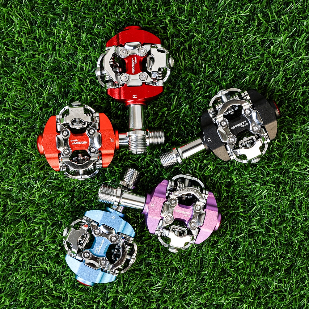 RYET MTB SPD Clipless Pedals ระบบทะยอยเข้าแน่นอนสองด้าน อุปกรณ์สำหรับจักรยานขับทางภูเขา