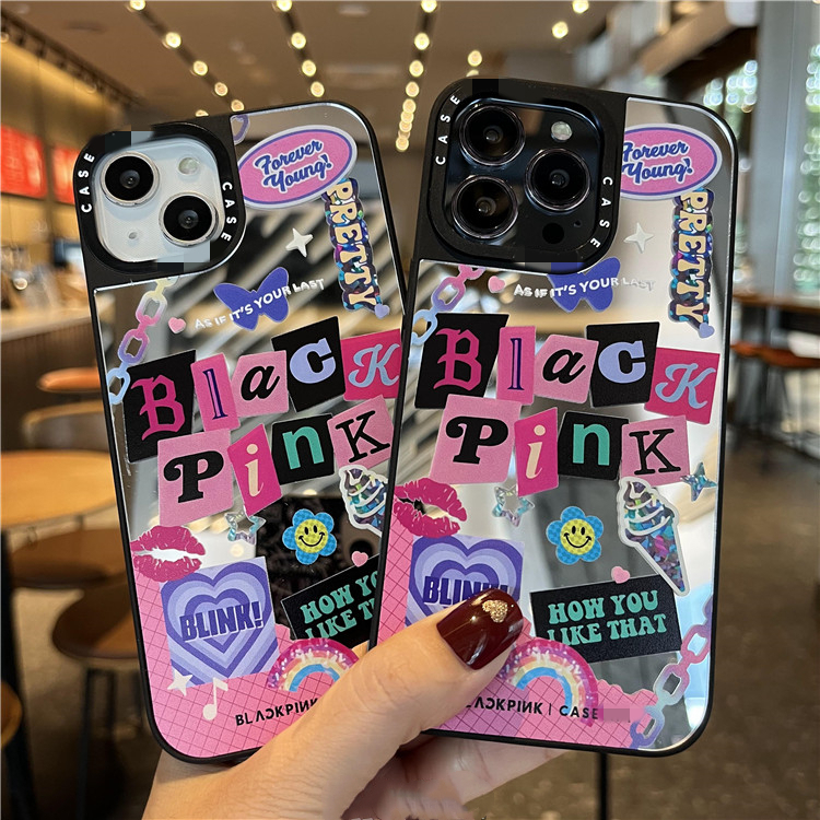 เคสไอโฟน 15 Pro max เคสไอโฟน11/12/13/14/15/16 Black & Pink Luxury Shockproof Silicone Case For iPhone 11,12,13,14,15,16,11PM,12PM,13PM,14PM,15PM,16PM X/XS XR XS MAX 8Plus 7+
