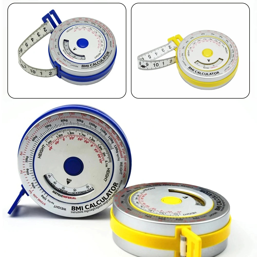 เทปวัด BMI Body Mass Index Push-button Retractable Locking Tape 150 ซม.เครื่องคิดเลข Diet Easy By Yourself วัดเครื่องมือ