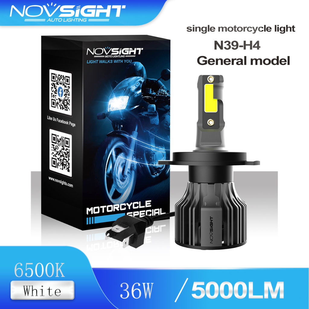 Novsight N39 H4 ไฟหน้ารถจักรยานยนต์ LED 36W 5000LM 6000K ปลั๊กแอนด์เพลย์