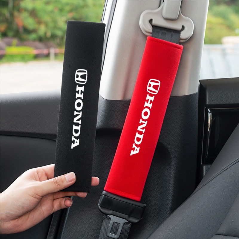 เหมาะสําหรับ Honda City Accord Civic CR-V BR-V HR-V Jazz Fit Odyssey นุ่มสบาย Flannel เข็มขัดนิรภัยรถยนต์