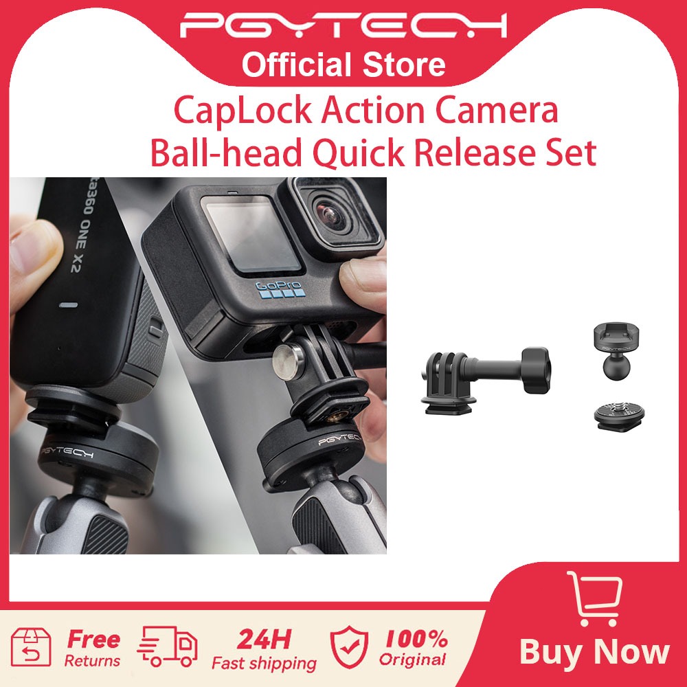【ร้านค้าอย่างเป็นทางการ】PGYTECH CapLock ยึดกล้องแอ็คชันบอลแฮด ชุดปล่อยเร็ว