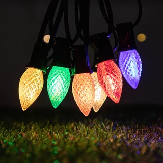 หลอดไฟ LED 0.6W E12 C7 กันแตก ขนาดเล็ก หลากสี สําหรับตกแต่งปาร์ตี้คริสต์มาส งานแต่งงาน กลางแจ้ง 25 ชิ้น