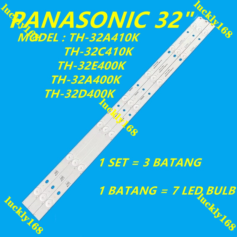 3 ชิ้น/เซ็ต TH-32A410K TH-32C410K BARU TH-32E400K TH-32A400K / TH-32D400K 32" LED TV BACKLIGHT TH-32