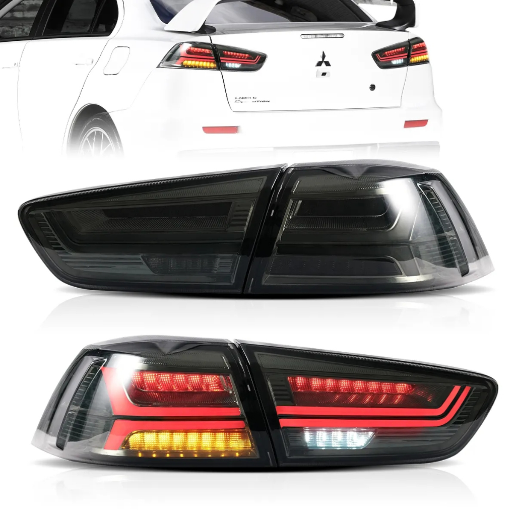 2008-2017 Mitsubishi Lancer & EVO X Vland ไฟท้าย LED เต็มรูปแบบ พร้อมไฟเลี้ยว ไฟเบรกหลัง LH + RH