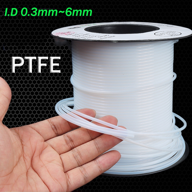 ท่อเทฟลอน PTFE 5 เมตร I.D 0.3 มม. ~ 6 มม. กรดขาว และด่างทนต่ออุณหภูมิ -190℃ ~ 280℃