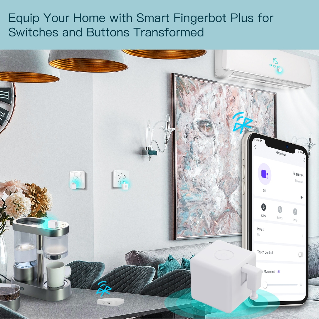 Tuya Smart Bluetooth Fingerbot สวิตช์โรบอท กดเปิดปิดปุ่มเครื่องใช้ไฟฟ้า เชื่อมต่อ Bluetooth รองรับ Alexa, Google - รูปที่ 5