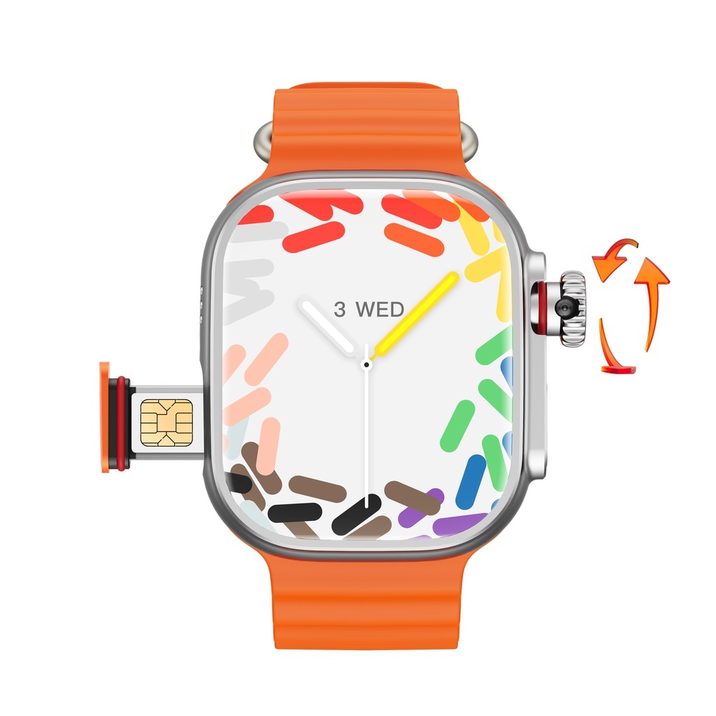 Android Smartwatch พร้อมช่องใส่ซิมการ์ดกล้อง Wifi CDS9 สมาร์ทวอท์ช Ultra 4G Video Call Store APP ดาว