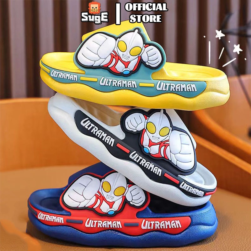 SUGE รองเท้าแตะเด็กอุลตร้าแมน รองเท้าแตะเด็กชายป้องกันการลื่นไถล