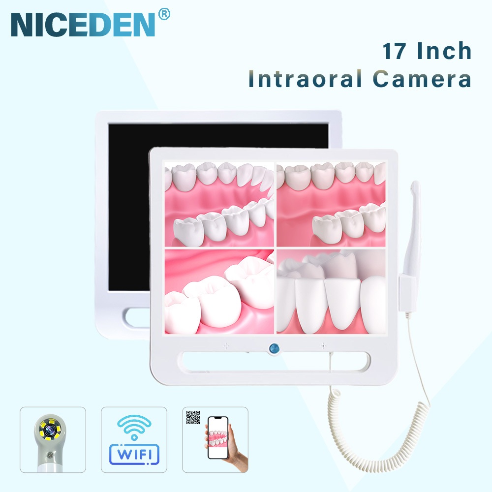 NICEDEN อุปกรณ์ทันตกรรม Oral Camera Wireless WiFi Real-Time Transmission17-Inch Monitor Oral Camera