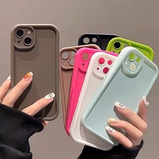 Dopamine Series เคสโทรศัพท์สีทึบเหมาะสําหรับiPhone 17 16 Plus 15 14 Pro Max 13 12 Mini 11 XS MAX XR 6 7 8 Plus Frostedซิลิโคนวางป้องกันกรณี