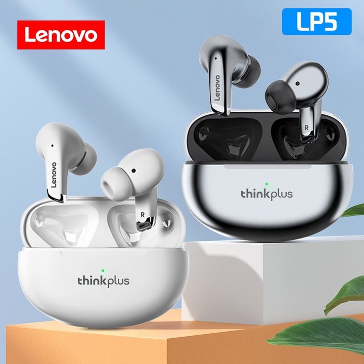 Lenovo ความคิด LP5 หูฟังบลูทูธไร้สาย ควบคุมแบบสัมผัส กันน้ํา พร้อมไมโครโฟน สําหรับเล่นกีฬา