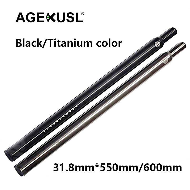 Agekusl จักรยาน Seatpost ไทเทเนียมอัลลอยด ์ ที ่ นั ่ งโพสต ์ 31.8 มม.550 มม.600 มม.Fit Brompton 3Sixty Pikes Royale Camp Crius Trifold จักรยานพับ