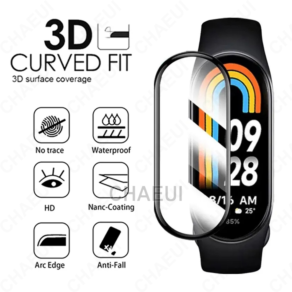 3ง ป้องกันหน้าจอฟิล์มป้องกันสําหรับ Xiaomi Smart Band 10 9 8 7 / Mi Band 6 5 4 3