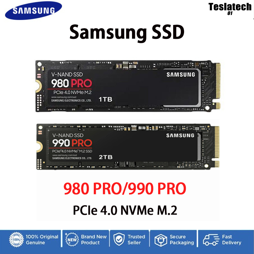 SAMSUNG ของแท้ SSD 990 PRO 1TB 2TB 4TB PCIe 4.0 NVMe M.2 สําหรับแล็ปท็อป คอมพิวเตอร์ตั้งโต๊ะ