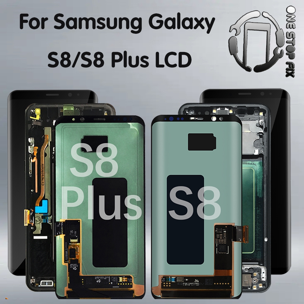 Tft หน้าจอแสดงผล LCD พร้อมกรอบ สําหรับ Samsung Galaxy S8 S8 plus G950 G950F G955fd G955F G955 Galaxy