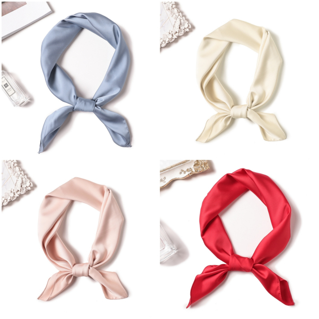 ผ้าพันคอ ผ้าเรยอน ทรงสี่เหลี่ยม ขนาด 27.55 นิ้ว ระบายอากาศได้ดี อเนกประสงค์ แฟชั่นสําหรับผู้หญิง จํานวน 1 ชิ้น