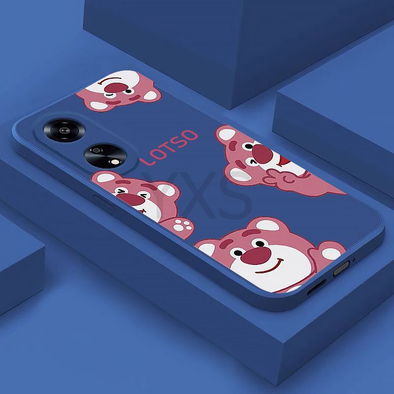 New เคส VIVO X21 X21 UD X50 X50 Pro X60 X60 Pro X70 เคส สตรอเบอร์รี่หมีซิลิโคนกรณีโทรศัพท์นุ่ม