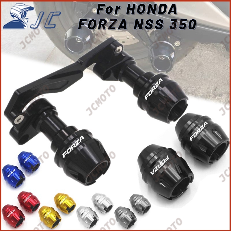 สําหรับ FORZA 250/350/300 NSS350 FORZA 300 250 ด้านหน้าส้อมล้อฤดูใบไม้ร่วงเพลาท่อไอเสียกรอบป้องกัน Slider Anti Crash Protector