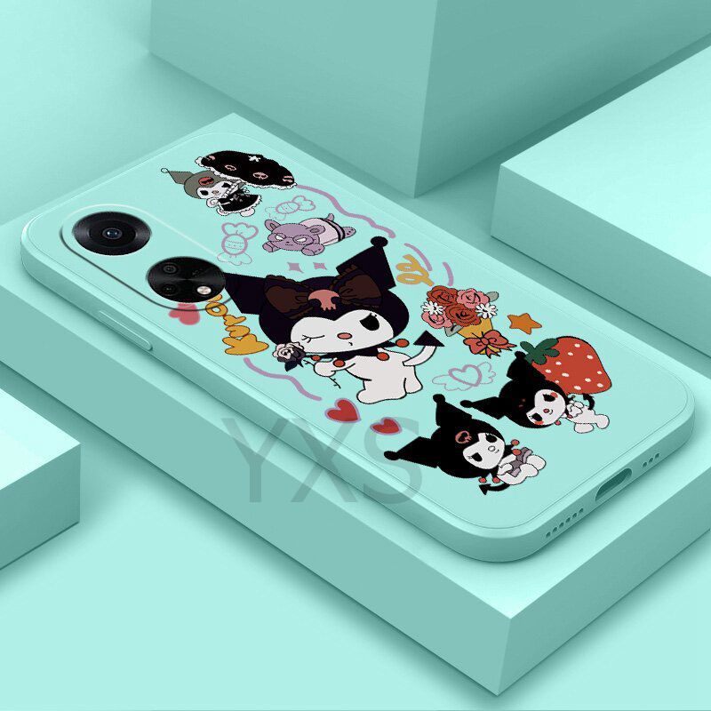 New เคส OPPO A59 F1S A59S A74 5G A54 5G A83 A1 A37 NEO 9 A94 4G Reno 5F A93 4G Reno 4F A73 2020 F17 เคส สตรอเบอร์รี่ Kulomi ซิลิโคนกรณีโทรศัพท์นุ่ม