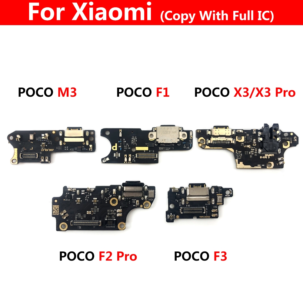 แพรชาร์จ Xiaomi Poco F2 Pro F3 F1 X3 Pro แผงชุดชาร์จ
