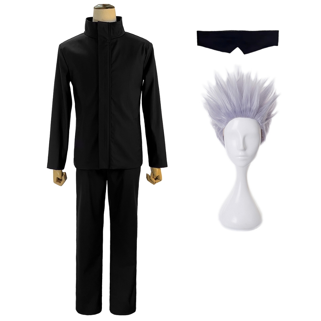 Holoun Jujutsu Kaisen Shibuya Incident Arc Satoru Gojo Cosplay ชุดคอสเพลย์ วิกผม และกางเกง