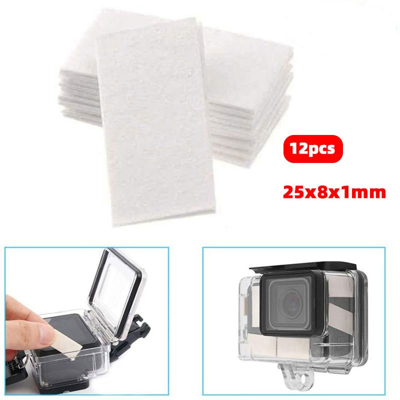 แถบดูดซับความชื้น ป้องกันหมอก ใช้ซ้ําได้ สําหรับกล้อง Gopro Acition 12 ชิ้น