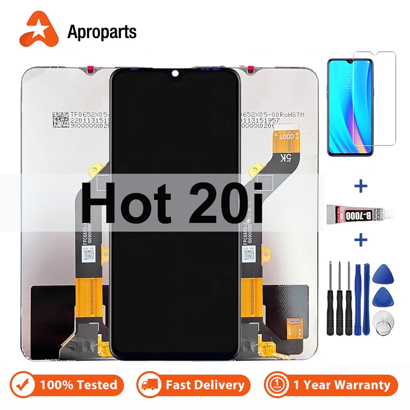 สําหรับ Infinix Hot 20i X665 X665C X665E จอแสดงผล LCD Touch Screen Digitizer Assembly Replacement