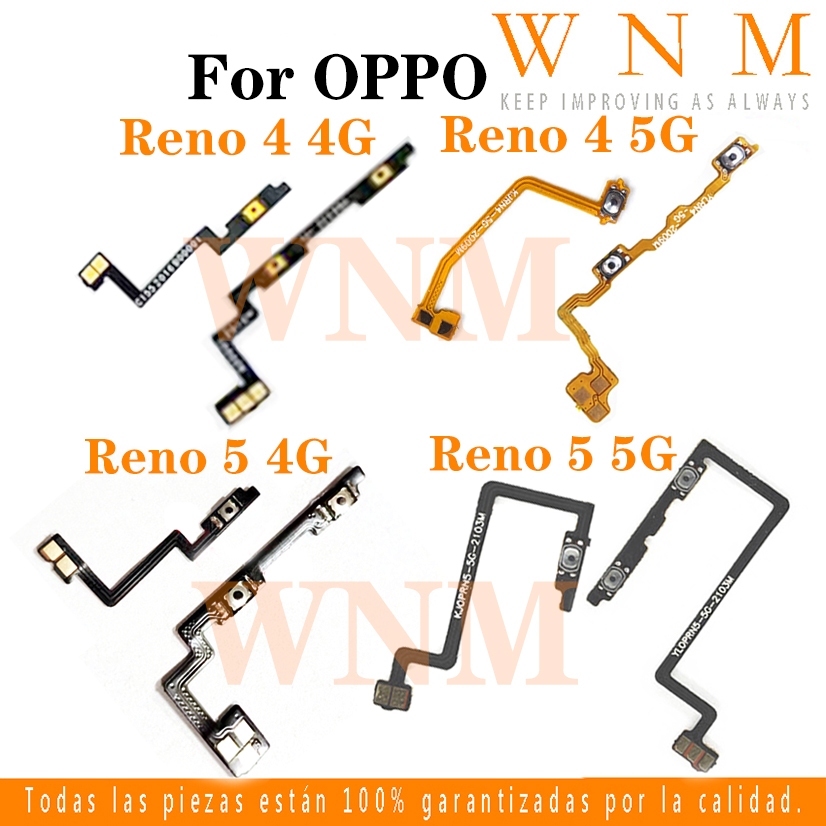 สําหรับ OPPO Reno 4 5 4G 5G Flex Cable Volume Power เปิด/ปิดปุ่มสวิทช์ Flex Ribbon Cable อะไหล่