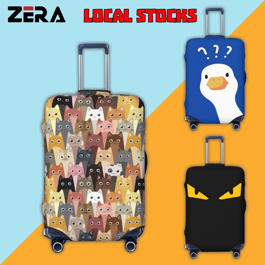 ผ้าคลุมกระเป๋าเดินทาง ผ้าสแปนเด็กซ์ แบบยืดหยุ่น 4 ขนาด Luggage Cover 18-32 นิ้ว [S/M/L/XL] TYPE3