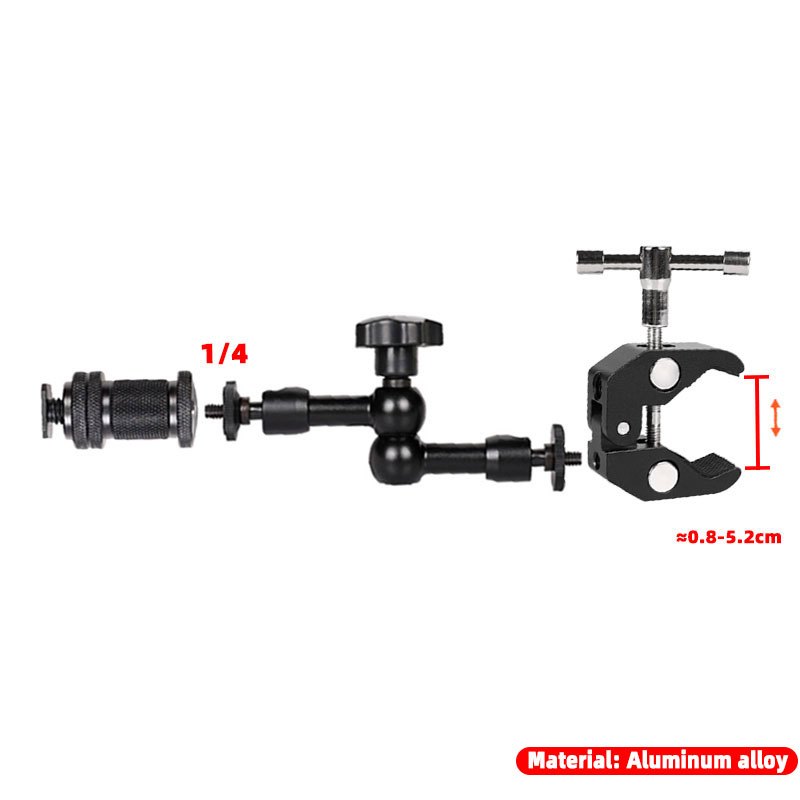 11 / 7 นิ้ว Super Clamp ปรับแรงเสียดทาน Articulation Music Mount Magic Arm อุปกรณ์เสริมกล้อง