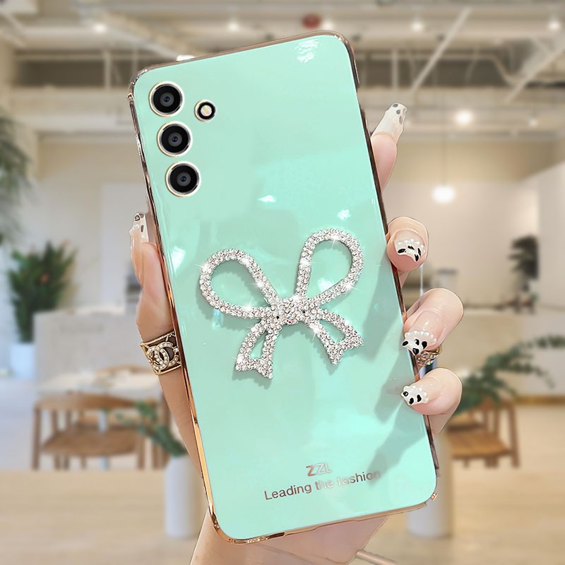 Samsung A16 A55 A15 A25 A05S A14 A54 A34 A24 เคสโทรศัพท์มือถือ ประดับโบว์ หรูหรา สําหรับ