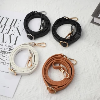 BIBITOP สายสะพายกระเป๋า สะพายข้าง หนัง PU ยาว 1.2 ซม. ปรับได้ แบบเปลี่ยน หัวเข็มขัดทองหรือเงิน