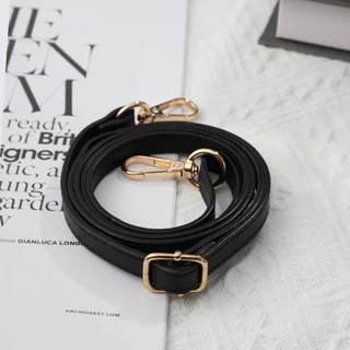 BIBITOP สายสะพายกระเป๋า สะพายข้าง หนัง PU ยาว 1.2 ซม. ปรับได้ แบบเปลี่ยน หัวเข็มขัดทองหรือเงิน