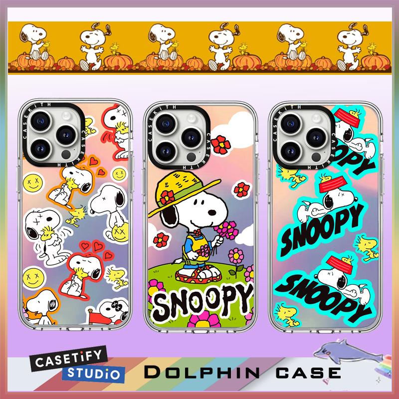 Casetify เคสโทรศัพท์มือถือ ลายการ์ตูนสัตว์ Snoopy เปลี่ยนสีได้ สําหรับ iphone 11 12 13 14 15 Pro Max