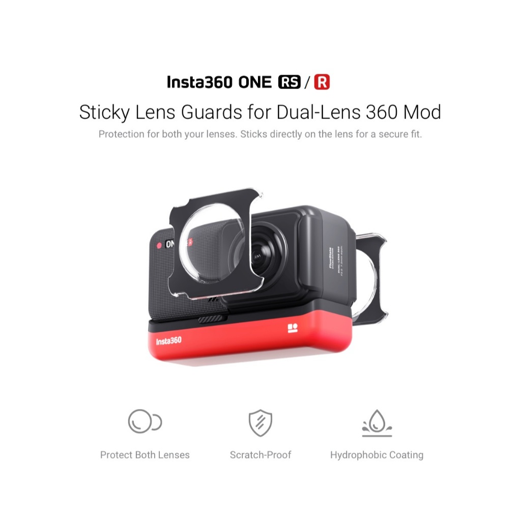 Original Sticky เลนส์ Guards สําหรับ Insta360 ONE RS/R เลนส์สําหรับ Dual-เลนส์ 360 Mod Insta 360 ONE