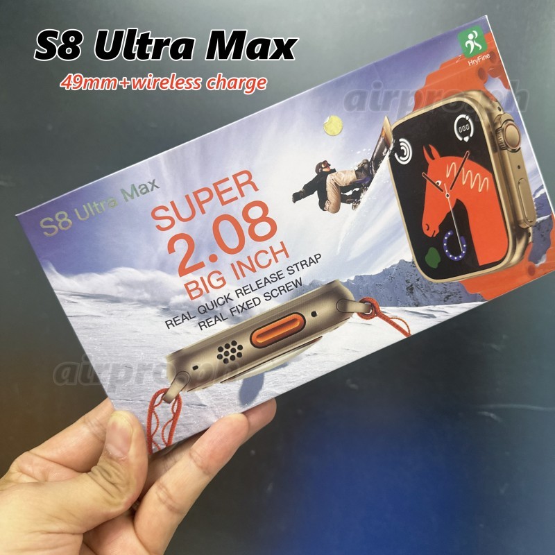 สมาร์ทวอทช์ S8 Ultra Max 49 มม. Series 8 2.08 นิ้ว NFC บลูทูธ กันน้ํา Pk ZD8 MT8 DT8 H11 สําหรับผู้ช