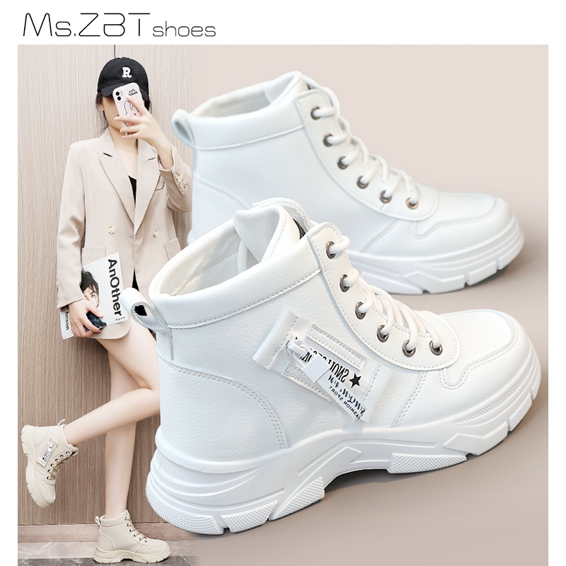 [นางสาว. Zbt] รองเท้าบูทมาร์ติน ข้อสูง 4 ซม. พื้นหนา กันน้ํา เหมาะกับฤดูใบไม้ร่วง สําหรับผู้หญิง 2023
